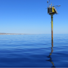 Osservatorio oceanografico di Lampedusa. Sullo sfondo il profilo dell'Isola. 