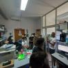 Studenti in visita nel Laboratorio dell'Osservatorio Climatico di Lampedusa