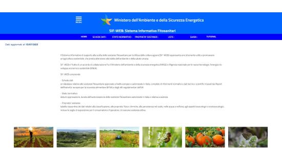 Homepage sistema informativo fitosanitari
