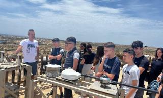 Studenti in visita presso l'Osservatorio Climatico di Lampedusa 
