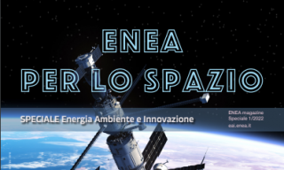 Copertina dello speciale ENEA per lo Spazio della rivista Energia, Ambiante e Innovazione