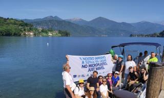 Attività di campionamento delle microplastiche Life Blue Lakes